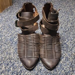 Jeffrey Campbell Chocolate Woven Sandals